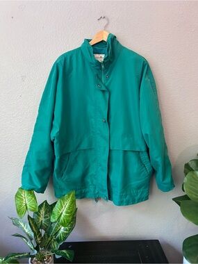 London Fog Teal Utility Jacket Coastal CottageCore GorpCore